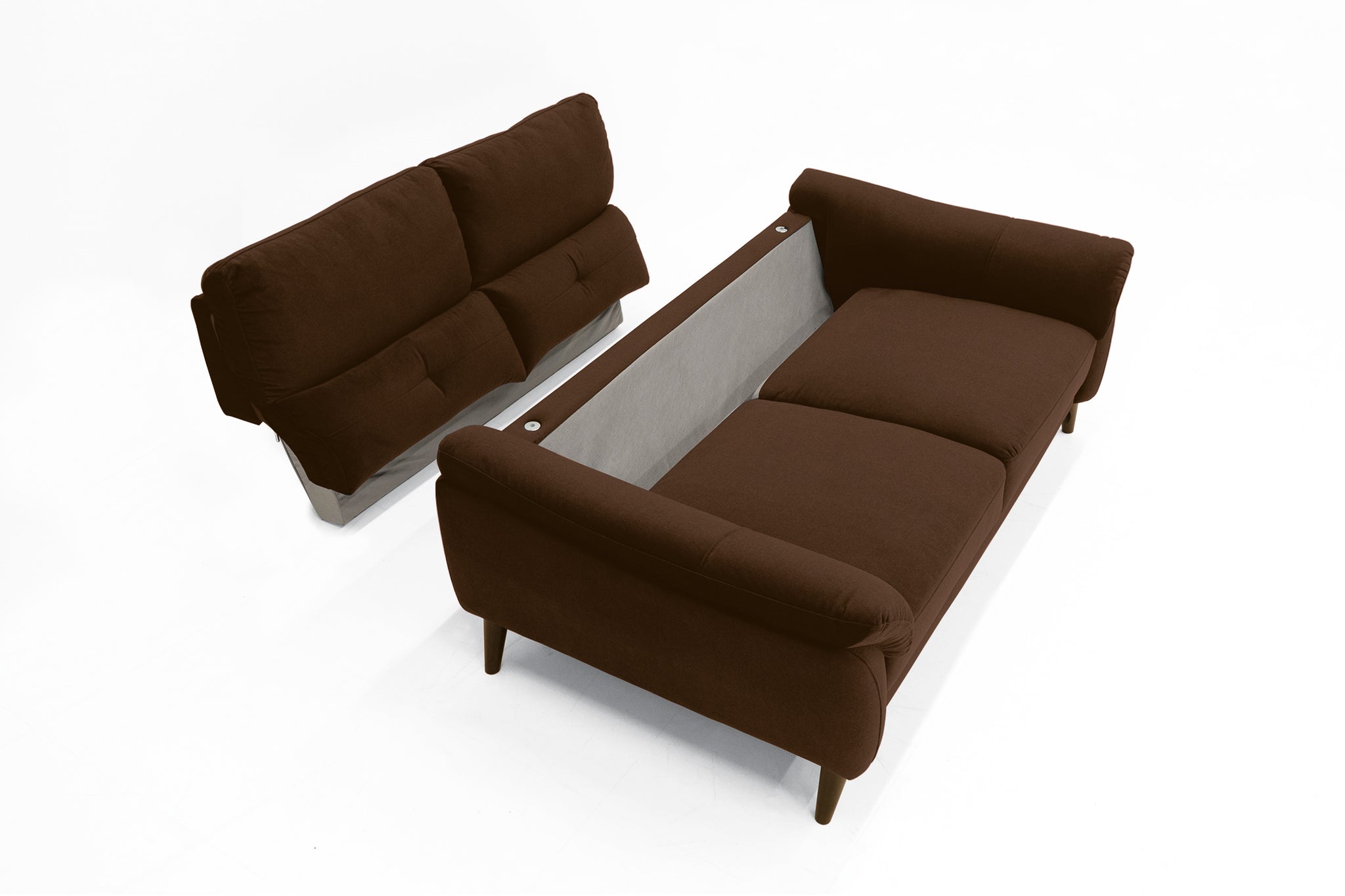 ☆ジモティ割あり☆ 2Pソファー ダークブラウン クリーニング済み KJ6187